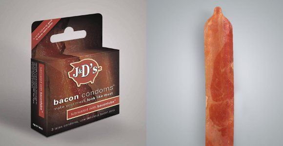 Des préservatifs au bacon : l'idée cochonne de J&D's Foods