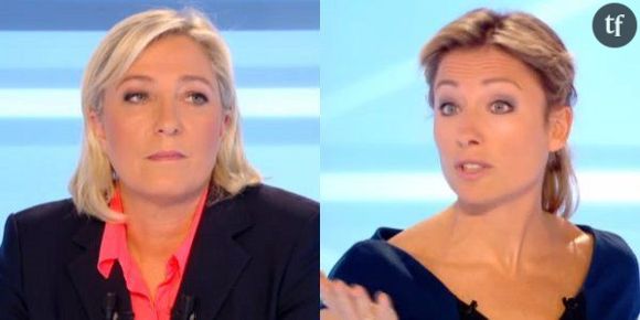 Marine Le Pen vs Anne-Sophie Lapix, le match dans "Dimanche + sur Canal" - vidéo