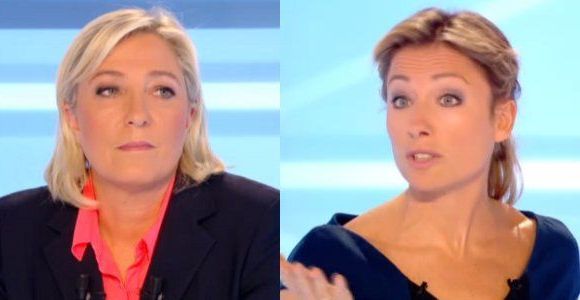 Marine Le Pen vs Anne-Sophie Lapix, le match dans "Dimanche + sur Canal" - vidéo