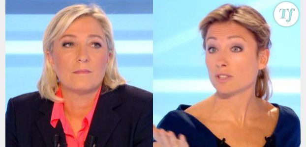 Marine Le Pen vs Anne-Sophie Lapix, le match dans "Dimanche + sur Canal" - vidéo