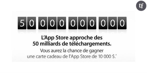 AppStore : bientôt 50 milliards de téléchargements pour Apple