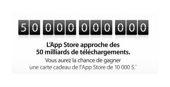 AppStore : bientôt 50 milliards de téléchargements pour Apple