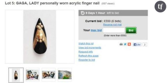 12 000 dollars pour un faux ongle de Lady Gaga