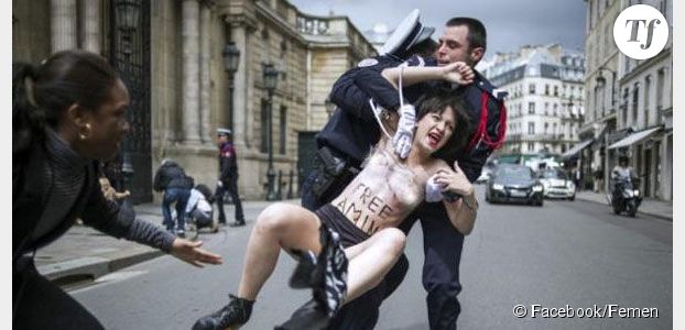Femen : une tentative de manifestation avortée, seins nus devant l'Élysée
