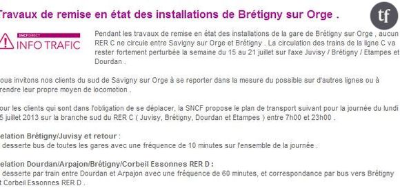 RER C : les prévisions trafic perturbées par l’accident de Bretigny