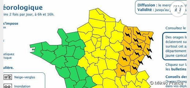 Météo France : alerte orange pour les orages dans 13 départements (24 juillet)