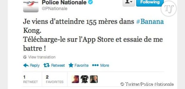 Banana Kong : la Police Nationale tweete son score