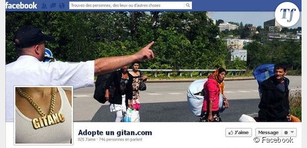Adopte un gitan.com sur Facebook : une page raciste fermée puis rouverte fait scandale