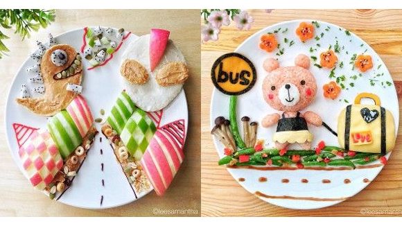 Une maman transforme le repas de ses enfants en oeuvre d'art - photos