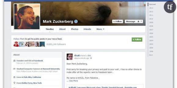 Facebook : un hacker pirate le compte de Zuckerberg pour la bonne cause