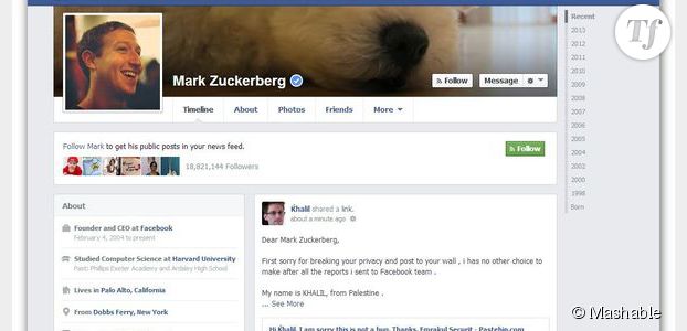 Facebook : un hacker pirate le compte de Zuckerberg pour la bonne cause