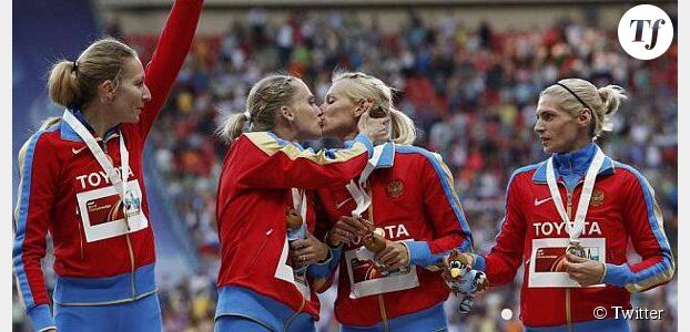 Mondiaux d'athlétisme : le baiser russe n'était pas un symbole pro-gay