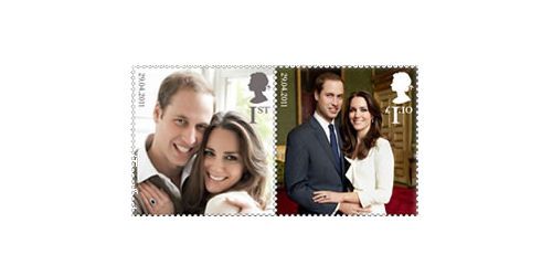 Kate Middleton et le prince William prennent la pose sur des timbres