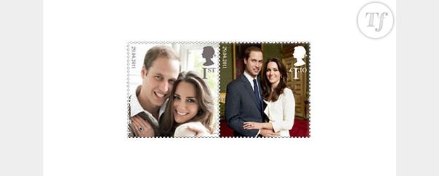 Kate Middleton et le prince William prennent la pose sur des timbres