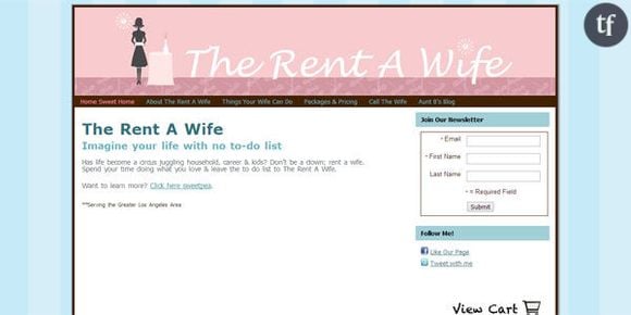 Rent a Wife : un site pour louer une épouse à tout faire