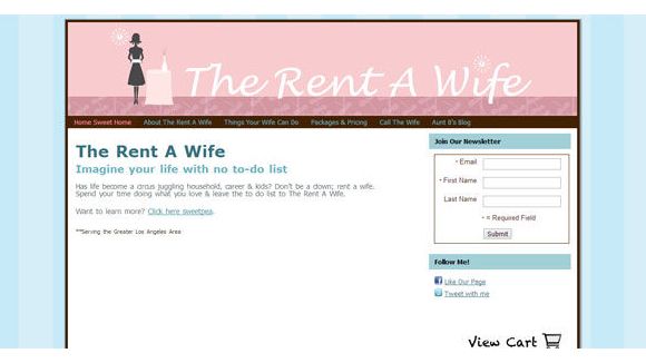 Rent a Wife : un site pour louer une épouse à tout faire