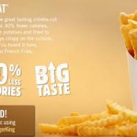 Burger King : des frites "satisfries"  avec moins de calories