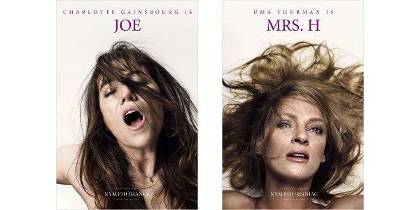 "Nymphomaniac" : Charlotte Gainsbourg et Uma Thurman nues, les affiches chocs