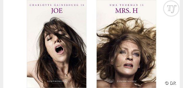 "Nymphomaniac" : Charlotte Gainsbourg et Uma Thurman nues, les affiches chocs