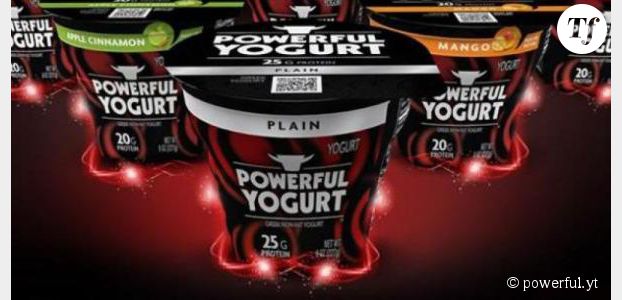 Powerful Yogurt : sexistes, les yaourts masculins ? 