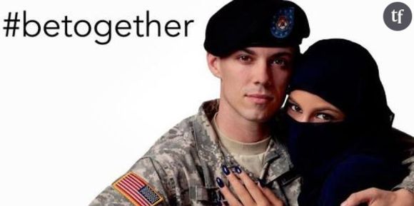 Un soldat et une femme en niqab : la publicité qui choque l'Amérique