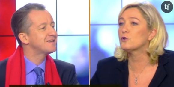 Marine Le Pen prend violemment à partie Christophe Barbier sur iTélé