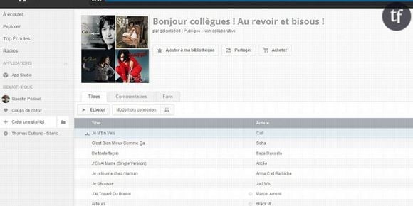 Il annonce sa démission en envoyant une playlist Deezer à ses collègues