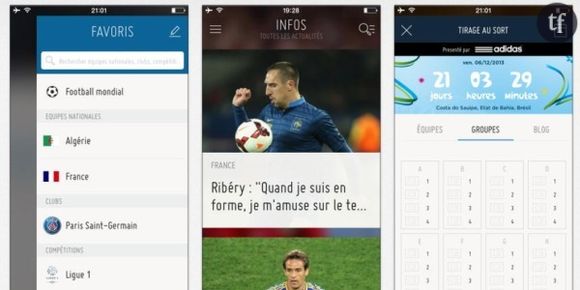 FIFA : une application sur iOS (iPhone / iPad) et Android