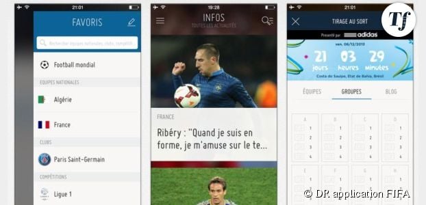 FIFA : une application sur iOS (iPhone / iPad) et Android