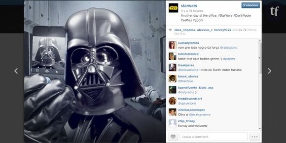 Star Wars 7 : Dark Vador se fait une "selfie" hilarante sur Instagram