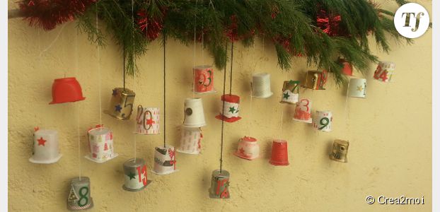 Noël 2013 : fabriquer un calendrier de l’avent avec des pots de yaourt - DIY