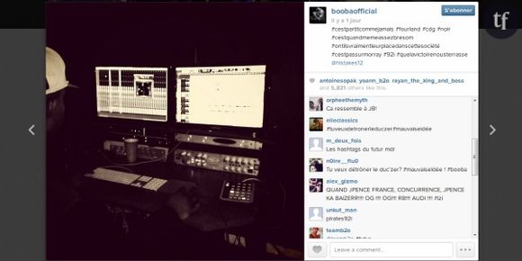 Booba travaille à fond sur son prochain album (photo)