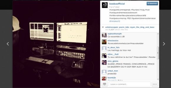 Booba travaille à fond sur son prochain album (photo) 