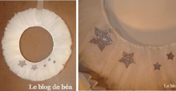 Noël 2013 : comment fabriquer une couronne en tulle ? - DIY