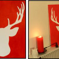 DIY de Noël : comment réaliser un tableau avec une tête de cerf ? 