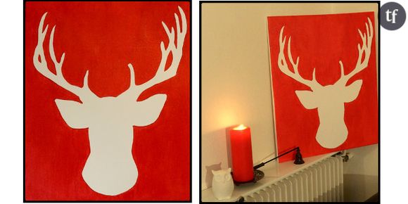 DIY de Noël : comment réaliser un tableau avec une tête de cerf ?