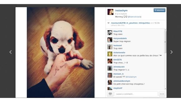 Shy'm a adopté un chiot trop mignon (photo) 