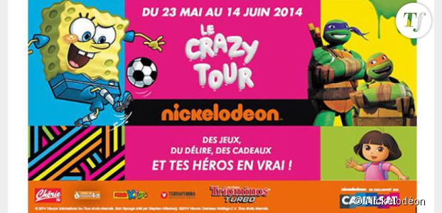 Crazy Tour Nickelodéon : est-ce que Dora et Bob l'éponge passent près de chez vous ?