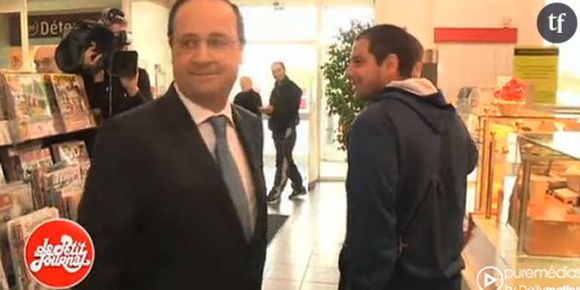 Insolite - Quand François Hollande surgit en plein rayon sandwich d'une station-service