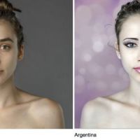 Cette image « photoshopée » donne une idée du canon de la beauté dans 25 pays