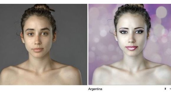 Cette image « photoshopée » donne une idée du canon de la beauté dans 25 pays