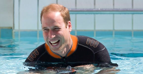 Le prince William est le roi de la plongée