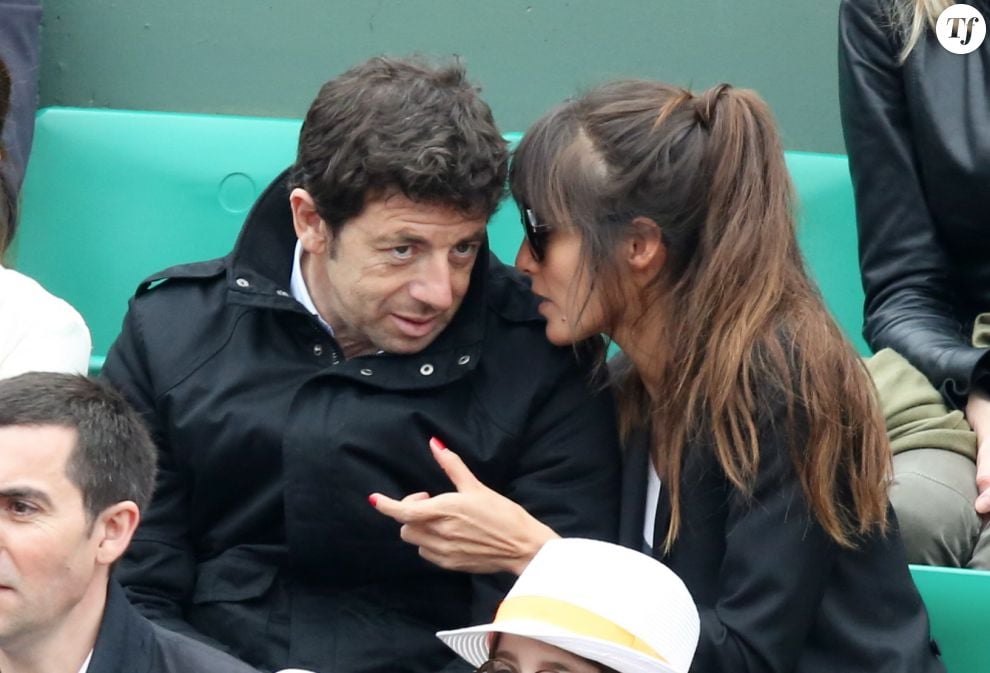 Patrick Bruel et sa compagne Caroline à Roland Garros en 2014