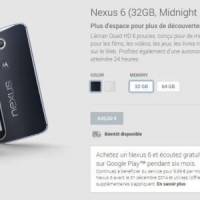 Nexus 6 : enfin disponible dans la boutique en ligne en France