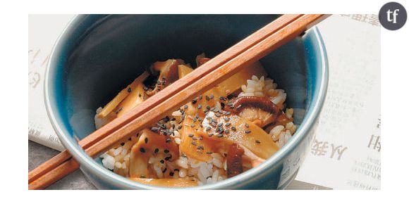 Riz au bambou et aux champignons