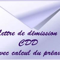 Rédiger une lettre de démission (CDD avec calcul du préavis)