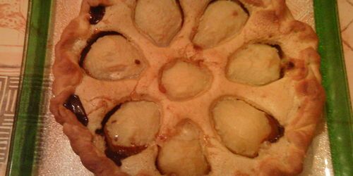 Recette concours : Tarte aux poires et aux deux chocolats