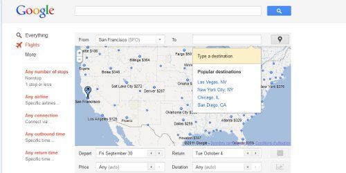 Flight Search : trouvez votre billet d'avion grâce à Google
