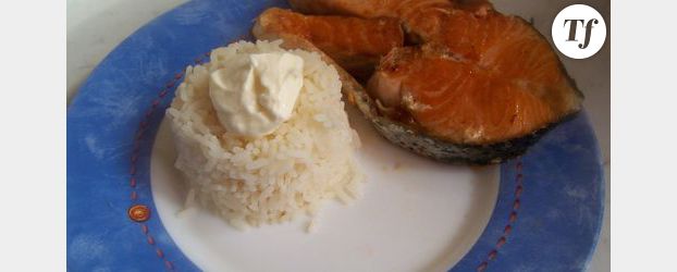 Darne de saumon et son ballotin de riz