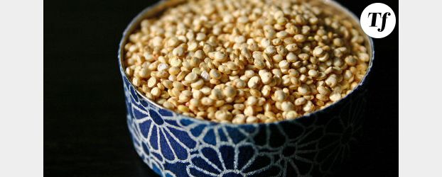 Pilaf de quinoa rouge et bianc aux légumes verts
